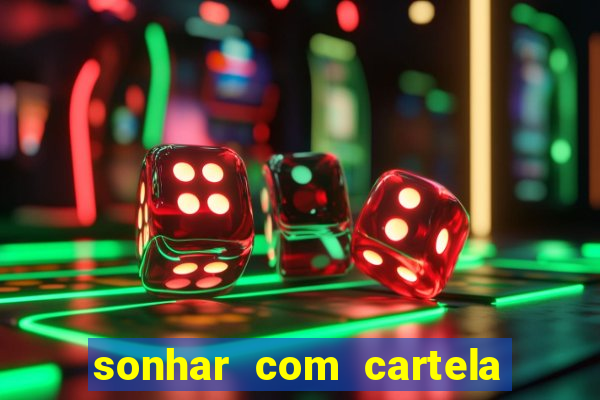 sonhar com cartela de bingo